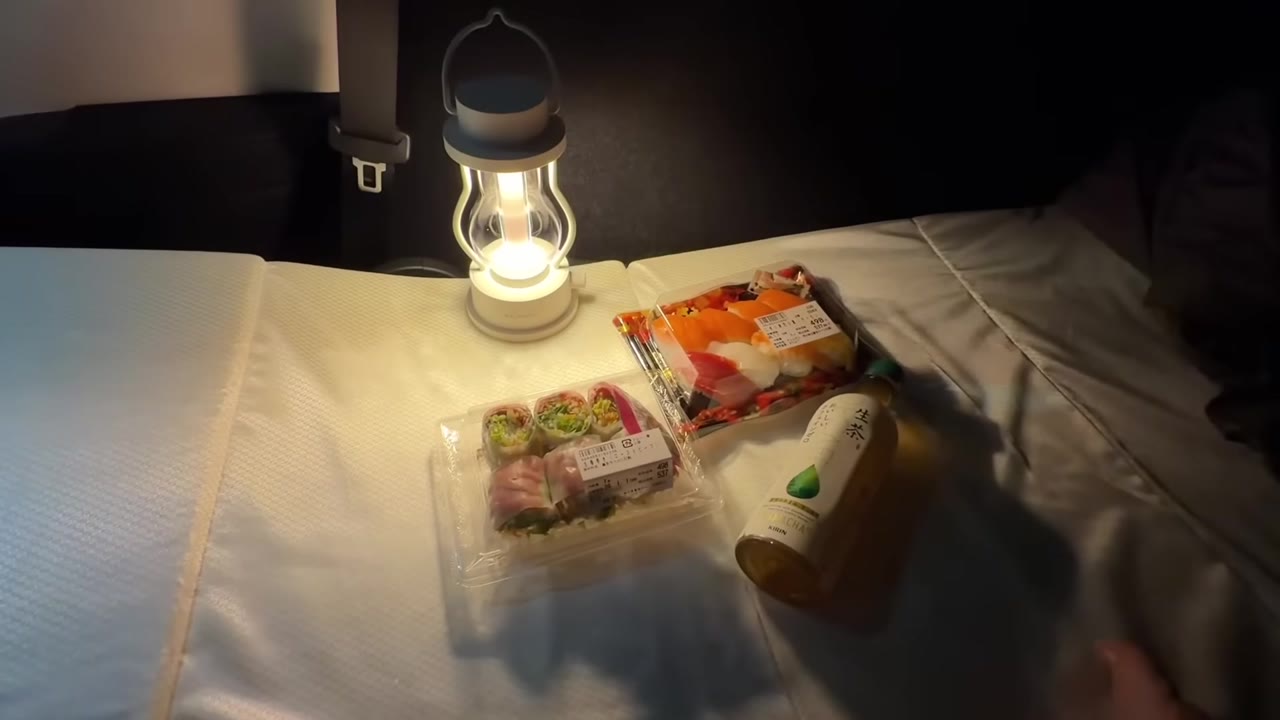 車内で年越しの食事